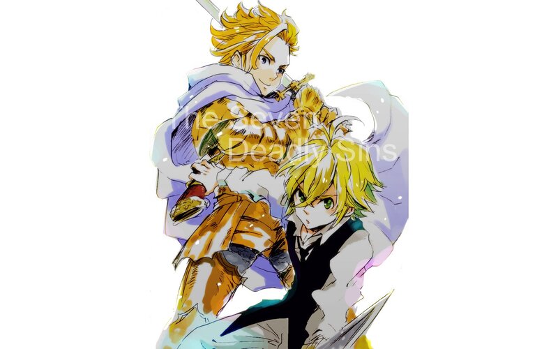 Two Blonde Characters — Yellow, Dramatic, Manga