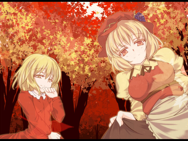 Two Blonde Girls in Autumn