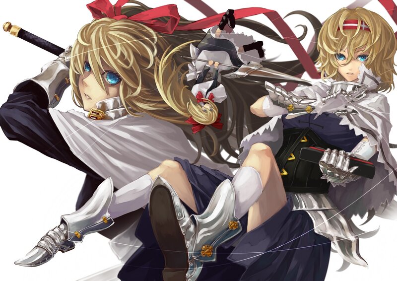 Two Blonde Girls in Combat