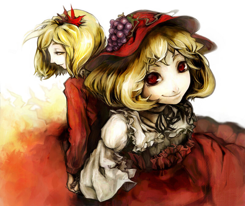 Two Blonde Girls — Red