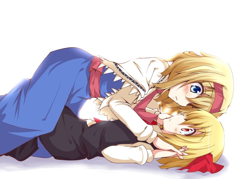 Two Blonde Girls Wrestling