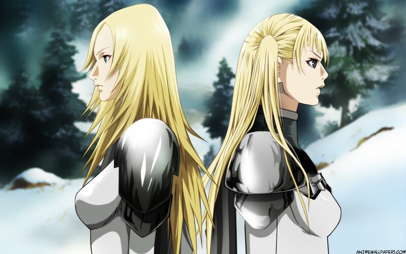 Two Blonde Women in Armor — White