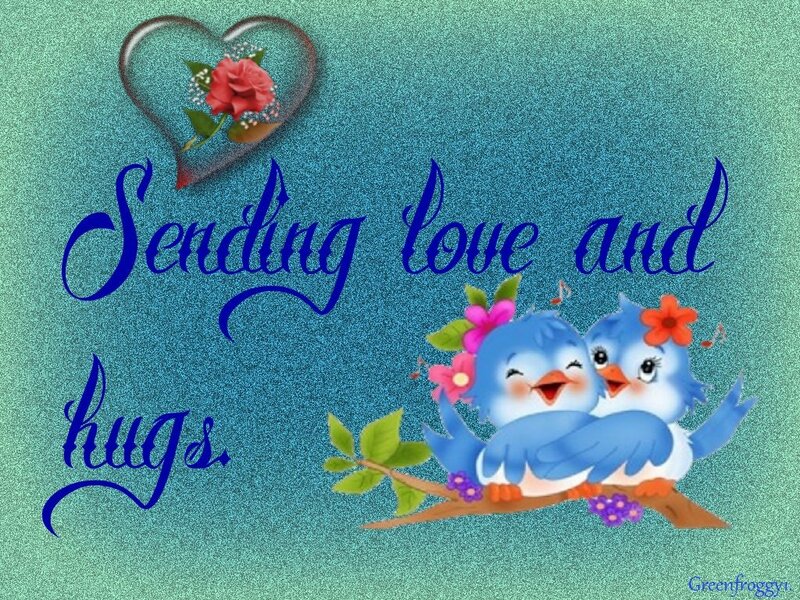 Two Blue Birds on Branch — Affectionate