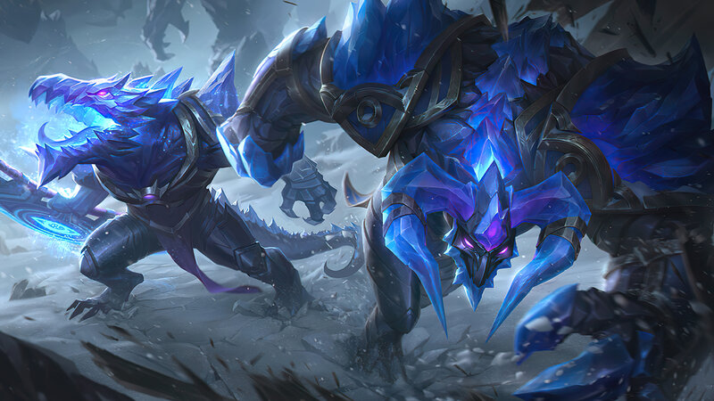 Two Blue Dragon Creatures