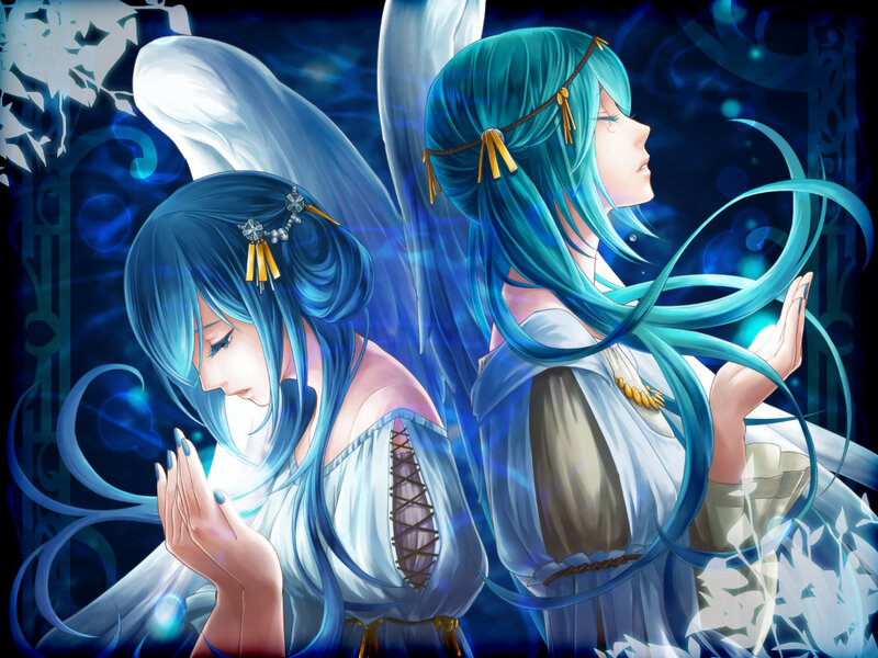 Two Blue-haired Angels