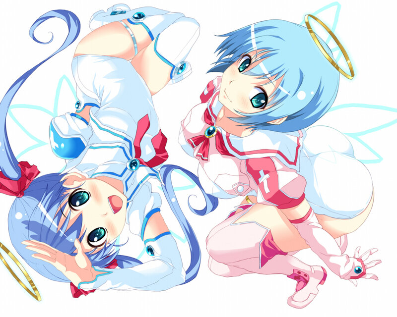 Two Blue-haired Anime Girls — Blue