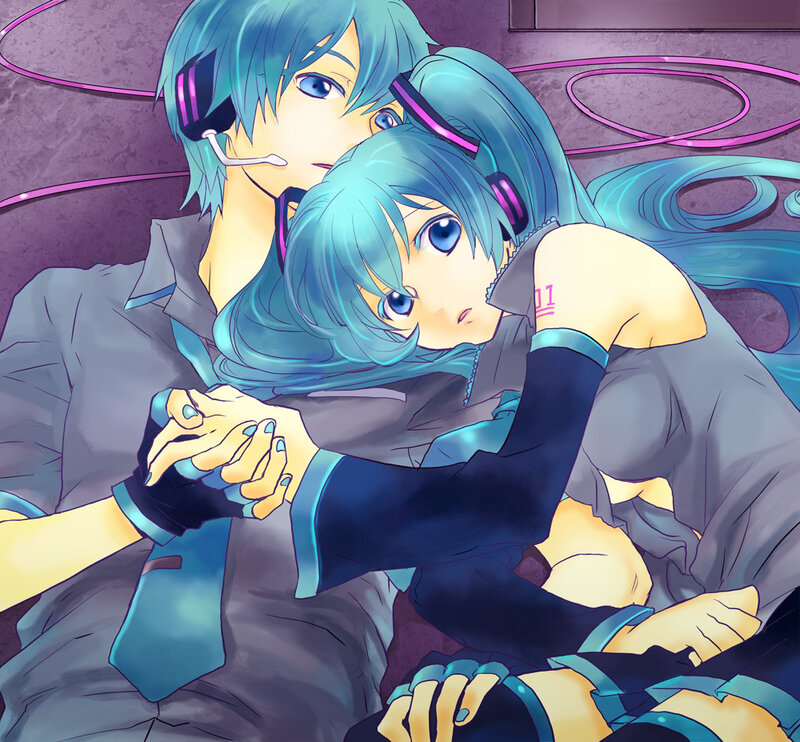 Two Blue-haired Characters — Blue, Intimate