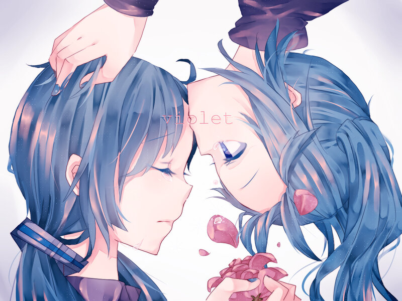 Two Blue-haired Characters