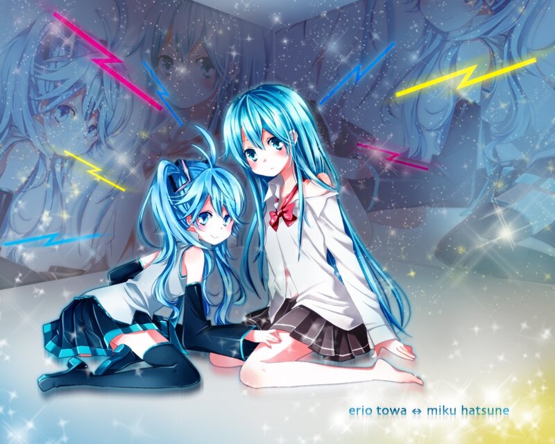 Two Blue-haired Girls — Blue