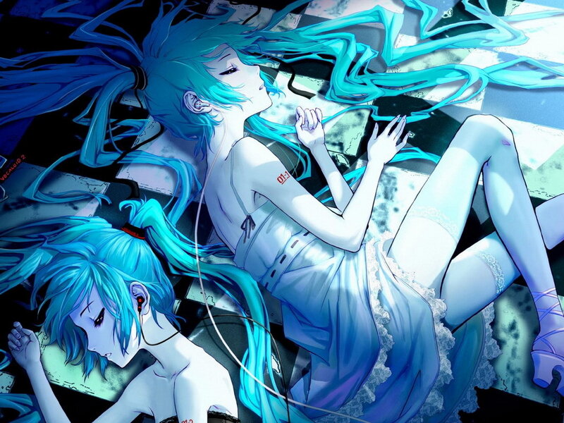Two Blue-haired Girls