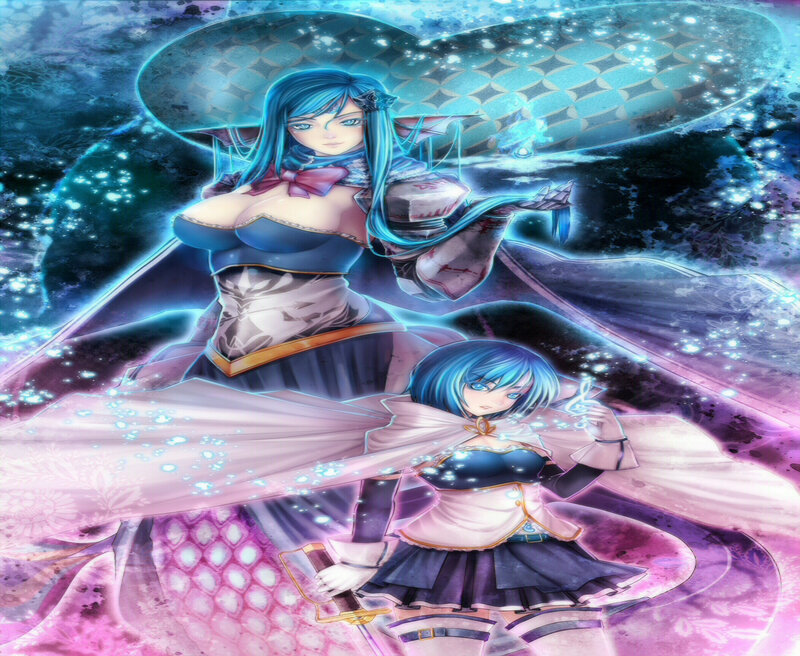 Two Blue-haired Women