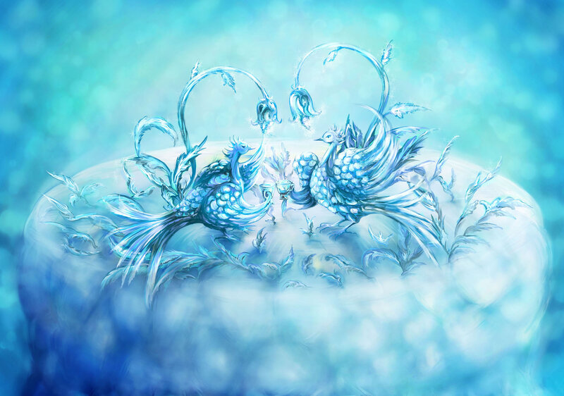 Two Blue Phoenixes — Serene