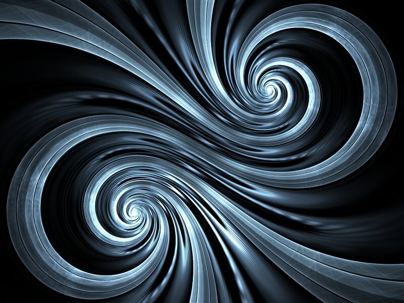 Two Blue Spirals