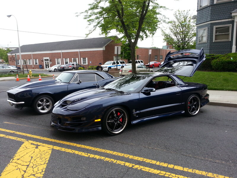 Two Blue Sports Cars