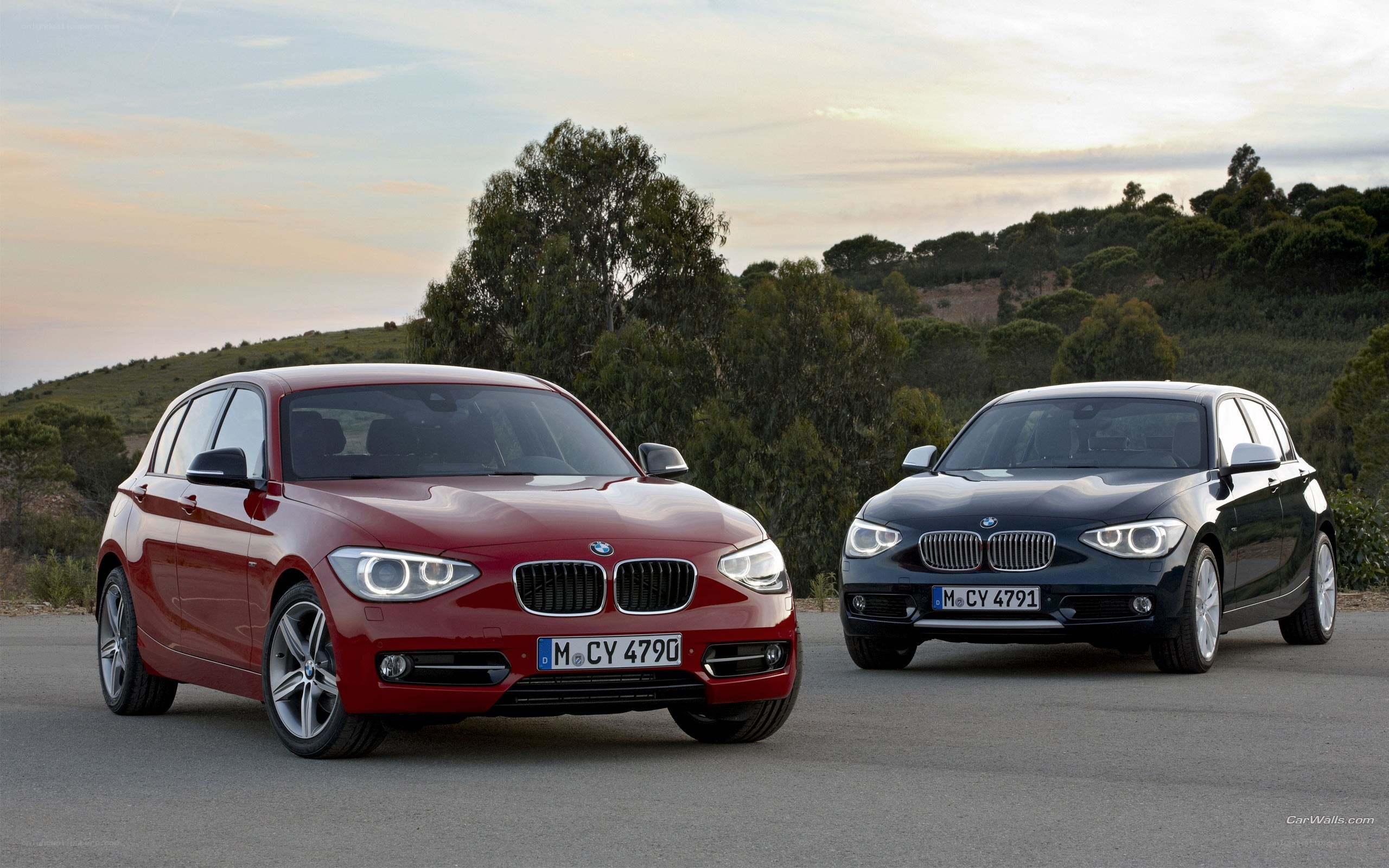 Two BMW 1 Series cars
