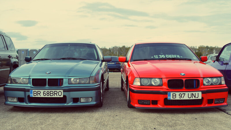 Two BMW Cars — Red, Calm