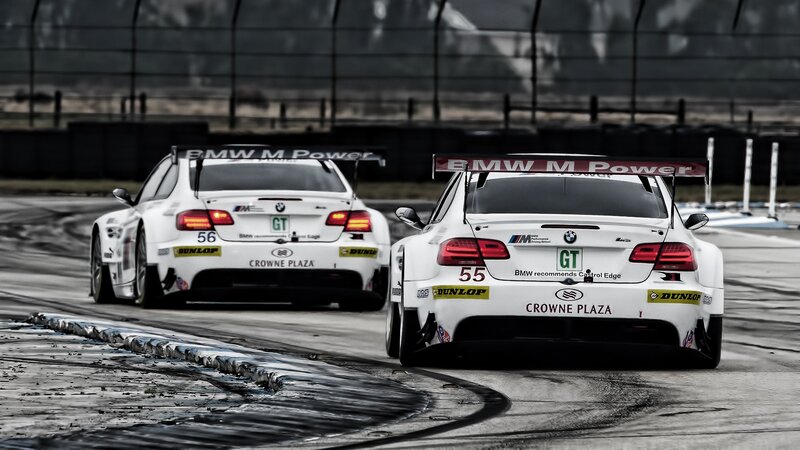 Two BMW Race Cars — White