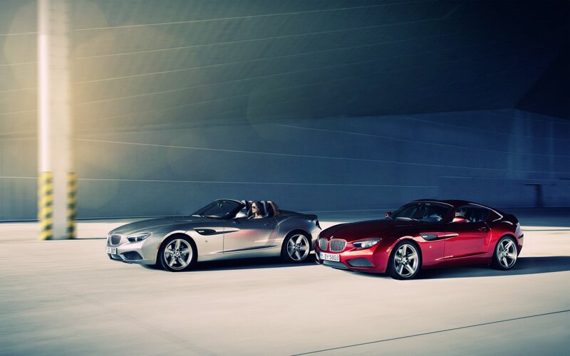 Two BMW Z4 cars in motion