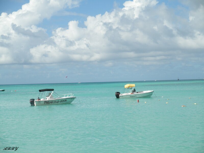 Two Boats in Turquoise Water