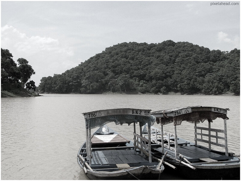 Two Boats on a River