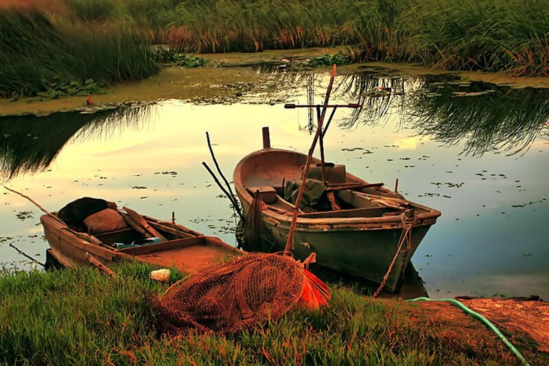 Two Boats on Riverbank
