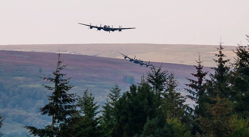 Two Bomber Planes — Green