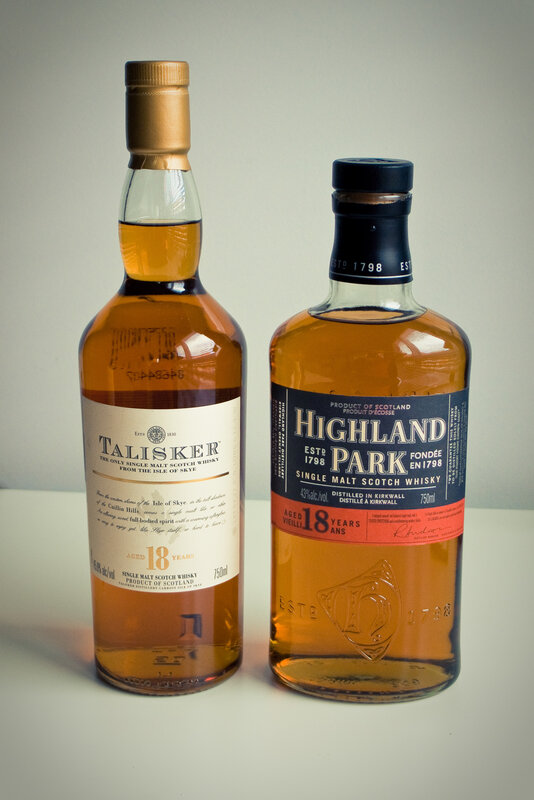 Two bottles of Scotch whisky