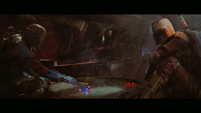 Two Bounty Hunters at Table