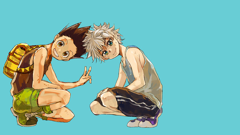 Two Boys Crouching