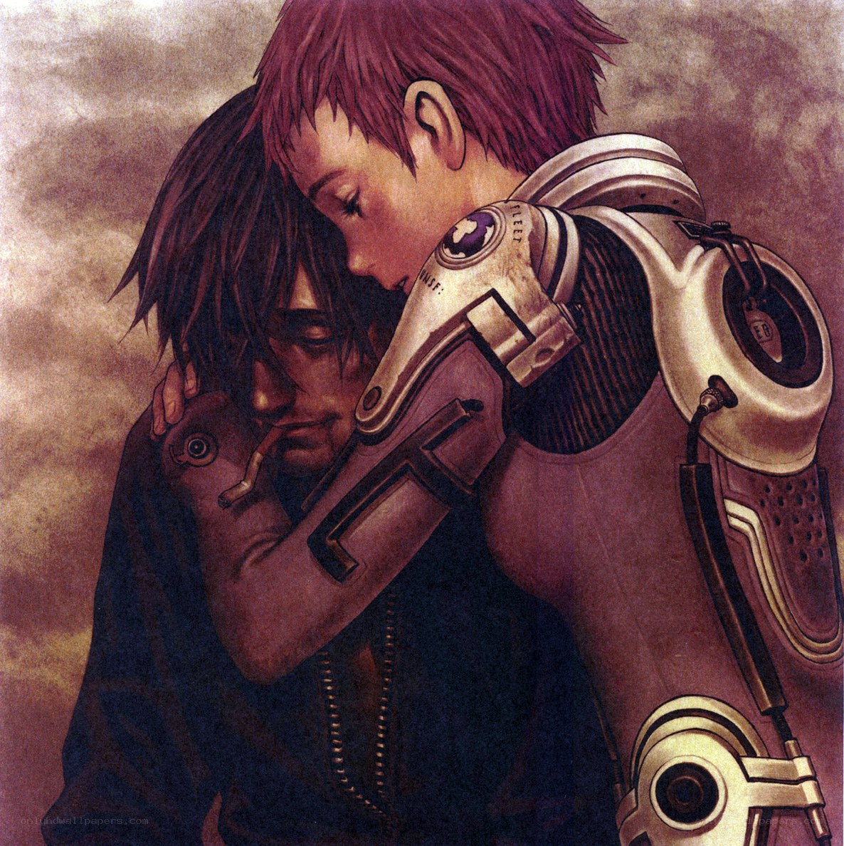 two boys embracing in a hug