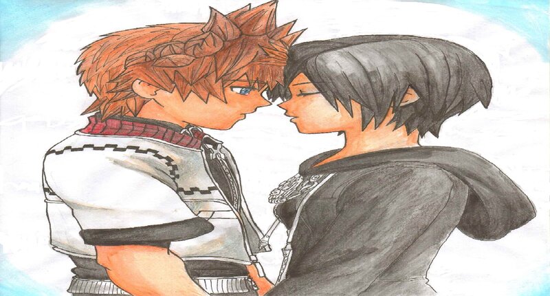Two Boys Facing Each Other — Orange