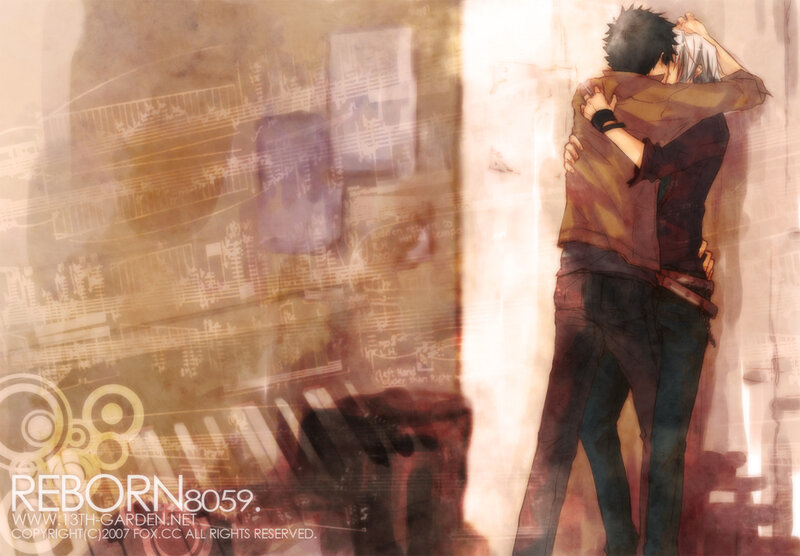 Two Boys Hugging — Brown