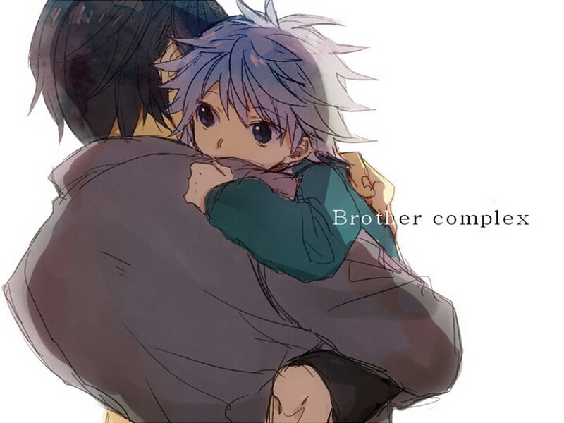 Two Boys Hugging — Gray