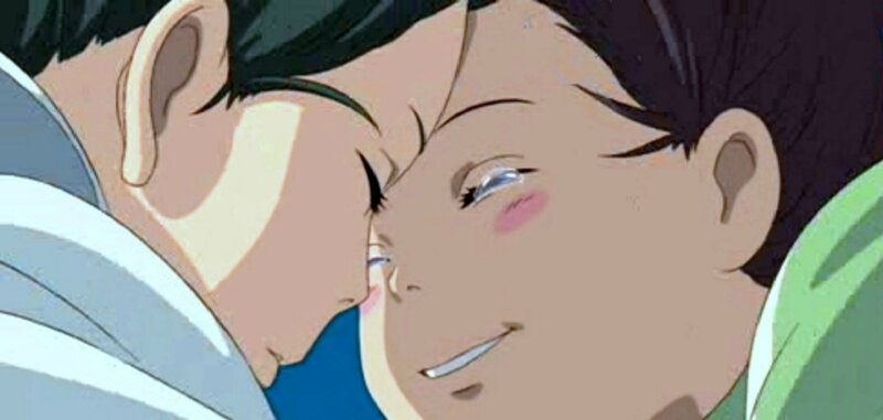 Two Boys Hugging — Green, Emotional