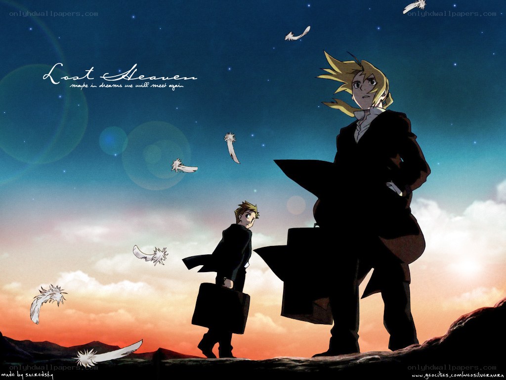 Two boys in a dreamy sky