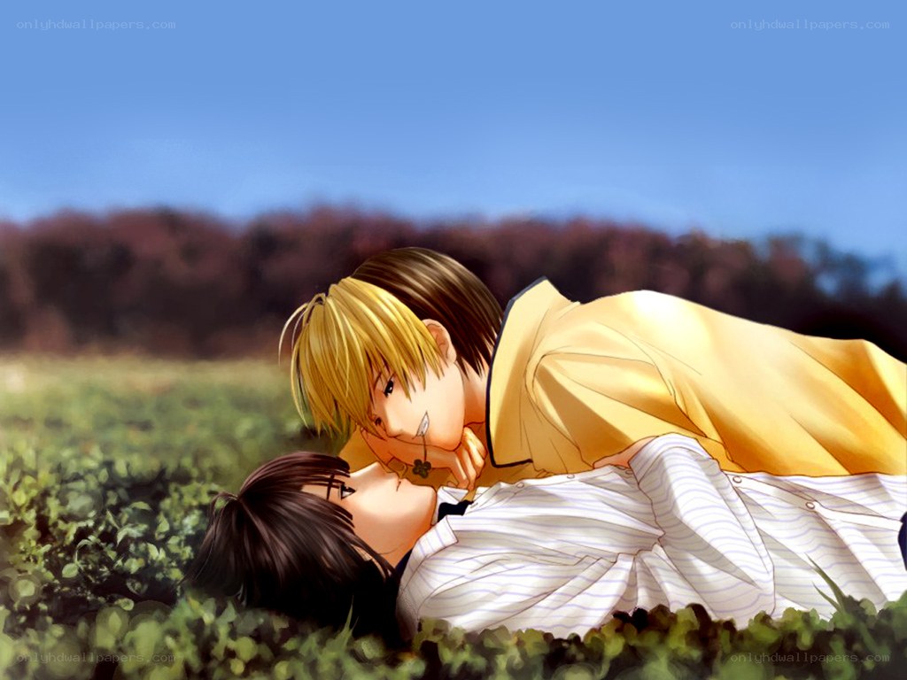 Two boys in a field