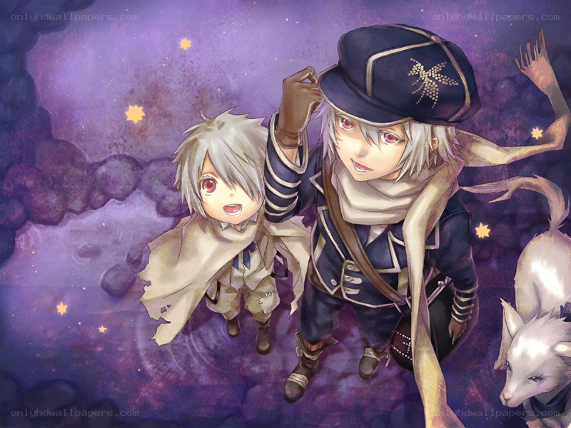 two boys in a starry sky