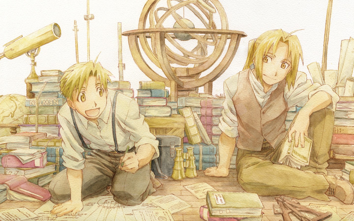 Two boys in a study room