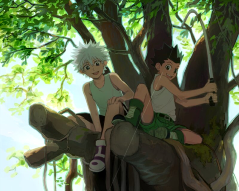 Two Boys in a Tree — Green