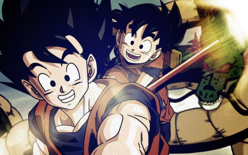 Two Boys in Action — Black