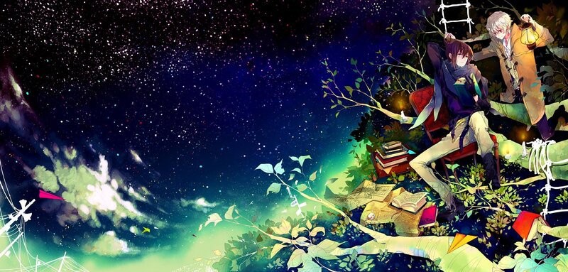 Two Boys in Forest — Blue