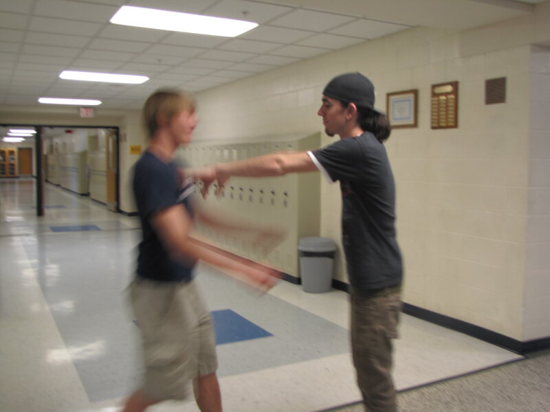 Two Boys in Hallway