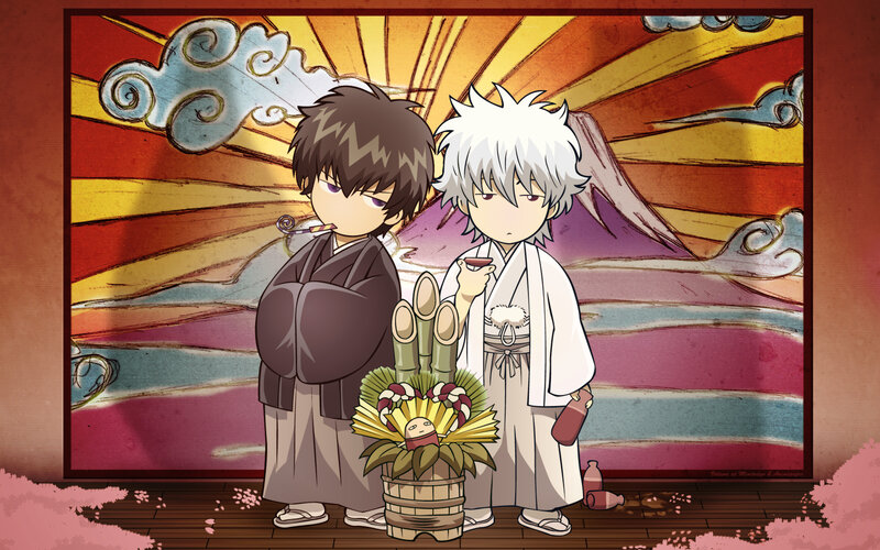 Two Boys in Kimonos
