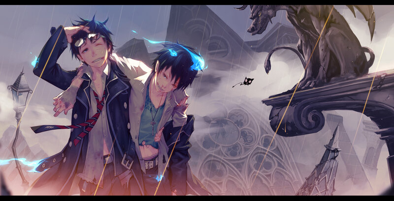 Two Boys in Rain