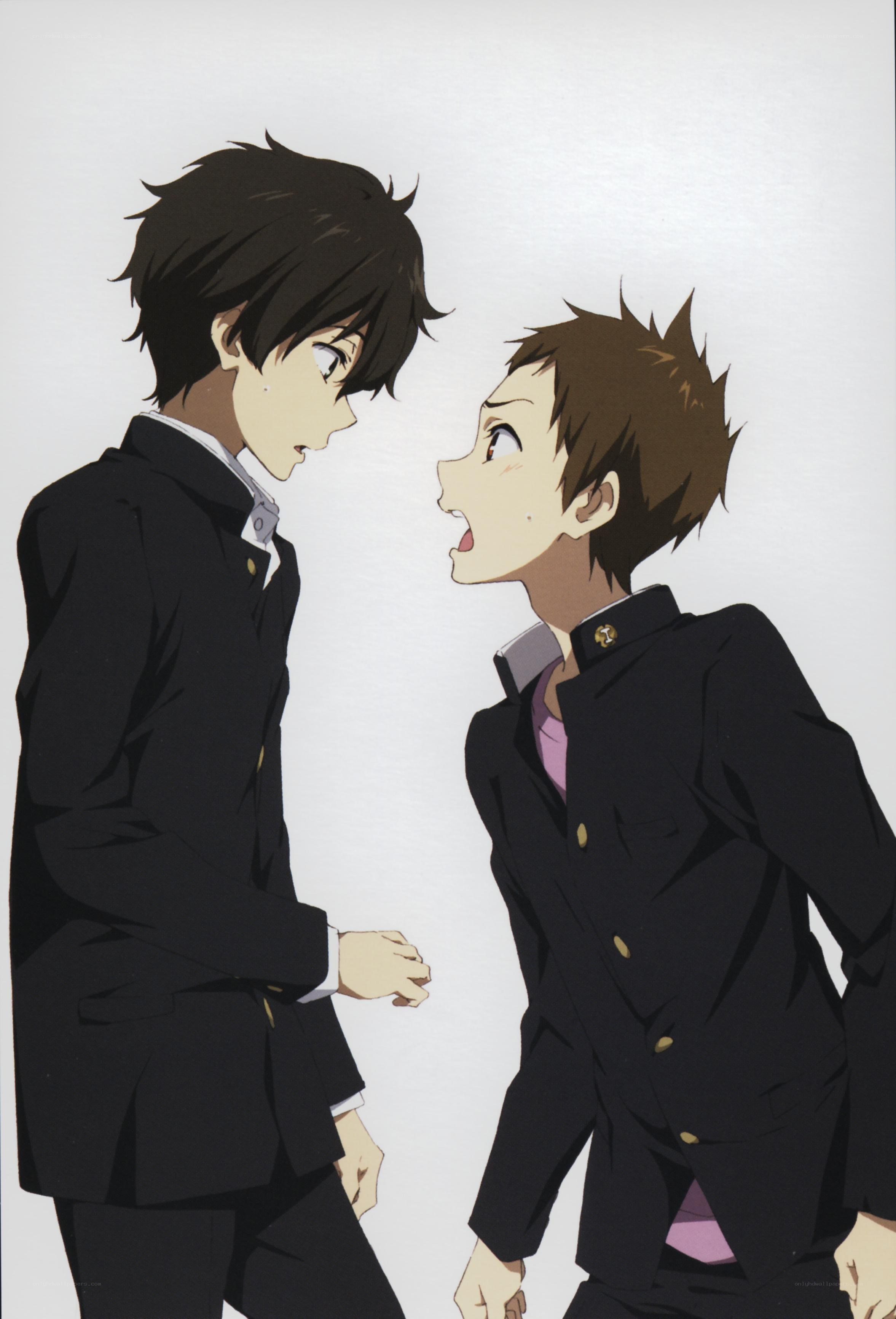 Two boys in school uniforms