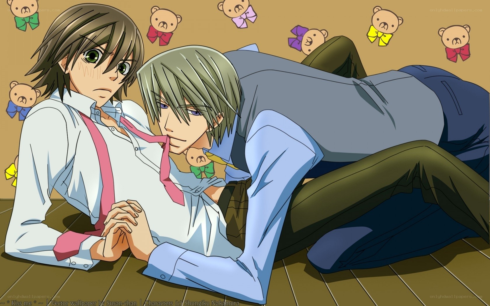 Two boys in school uniforms