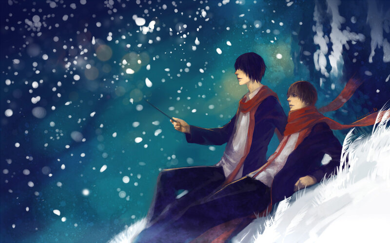 Two Boys in Snow