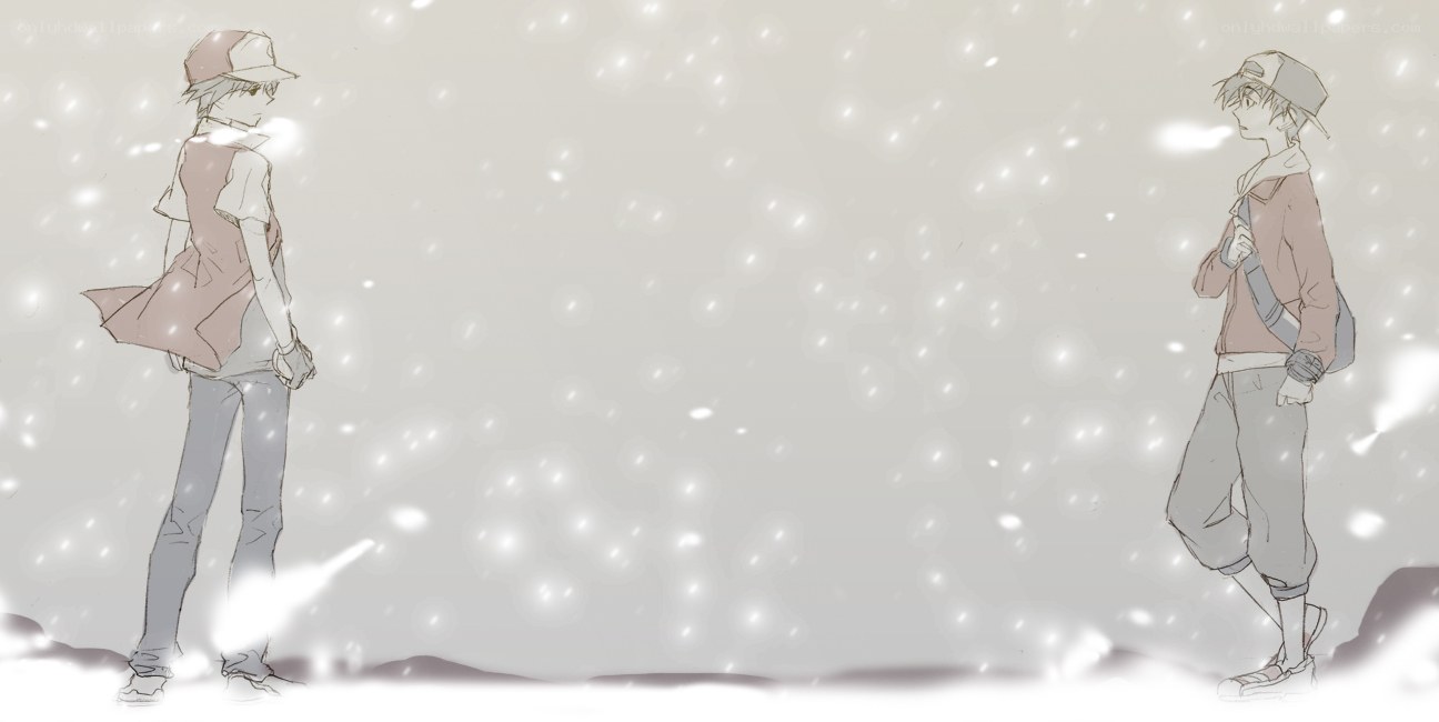 Two boys in the snow
