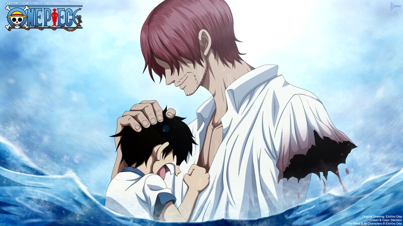 Two Boys in Water — Blue, Dramatic