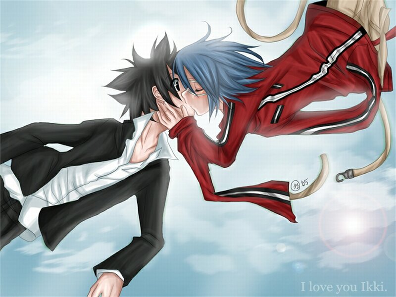 Two Boys Kissing — Blue, Romantic
